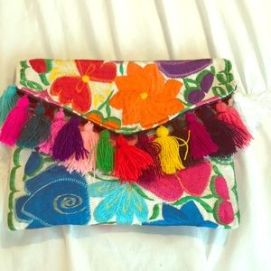Floral Embroidered Crossbody Bag